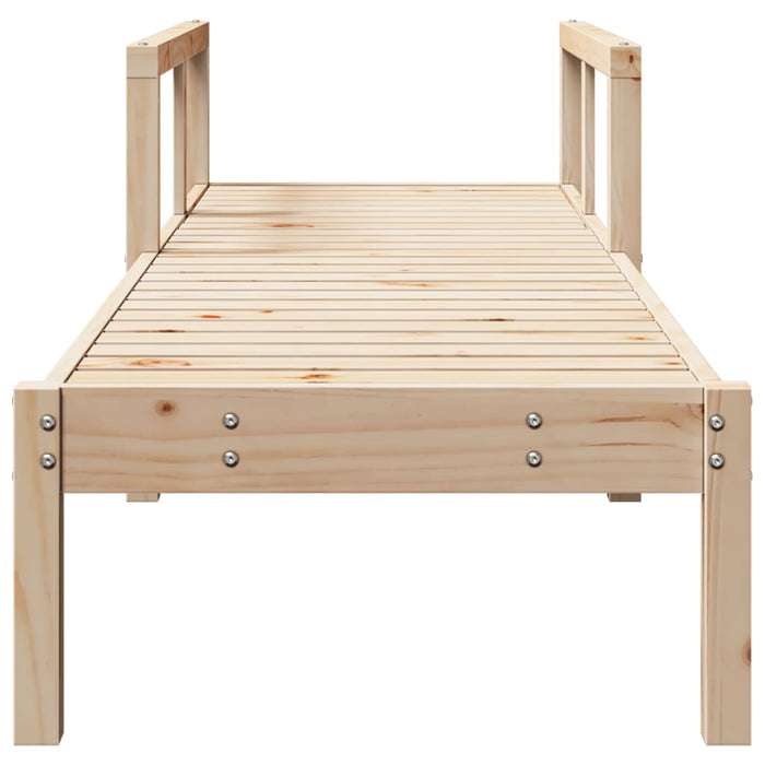 Lettino Prendisole 199,5x62x55 cm in Legno Massello di Pino 832538