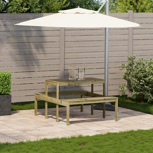 Tavolo da Picnic 110x134x75 cm in Legno Impregnato di Pino 832561