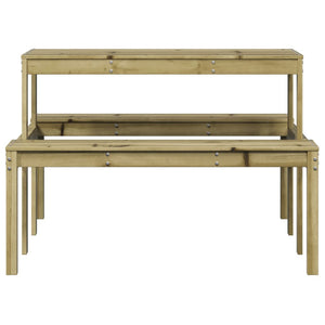 Tavolo da Picnic 110x134x75 cm in Legno Impregnato di Pino 832561