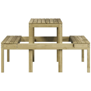 Tavolo da Picnic 110x134x75 cm in Legno Impregnato di Pino 832561