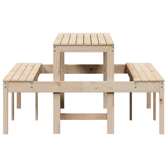 Tavolo da Picnic 160x134x75 cm in Legno Massello di Pino 832562