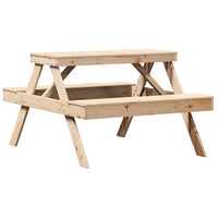 Tavolo da Picnic 105x134x75 cm in Legno Massello di Pinocod mxl 115389