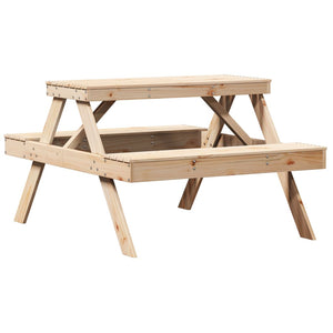 Tavolo da Picnic 105x134x75 cm in Legno Massello di Pinocod mxl 115389