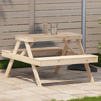 Tavolo da Picnic 105x134x75 cm in Legno Massello di Pinocod mxl 115389