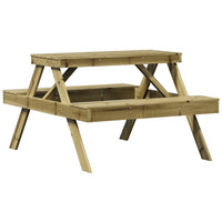 Tavolo da Picnic 105x134x75 cm in Legno Impregnato di Pino 832571
