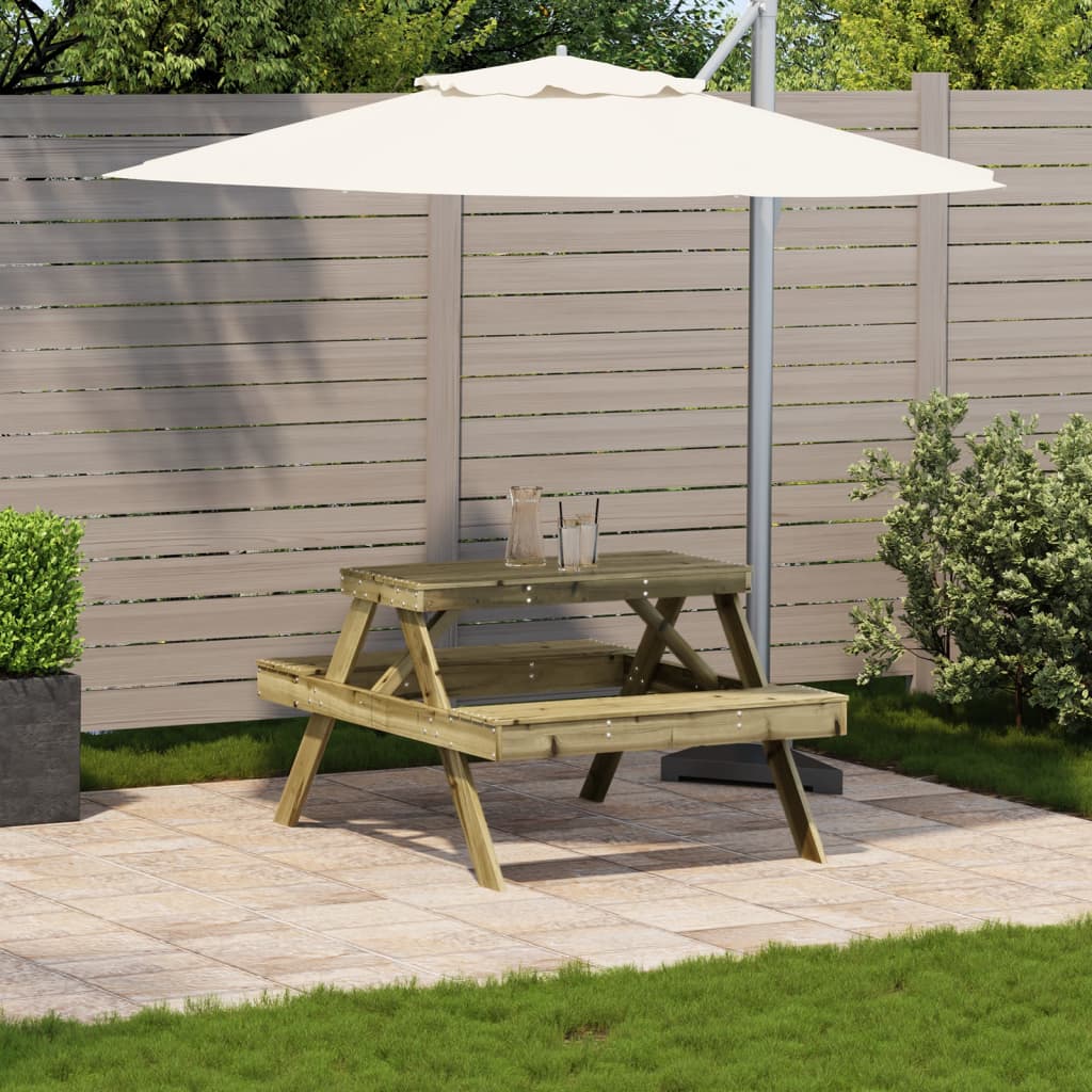 Tavolo da Picnic 105x134x75 cm in Legno Impregnato di Pino 832571
