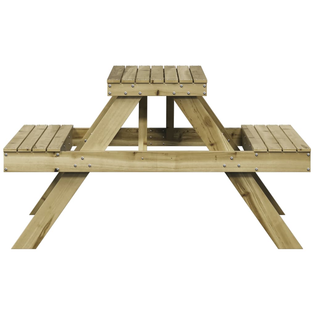 Tavolo da Picnic 105x134x75 cm in Legno Impregnato di Pino 832571