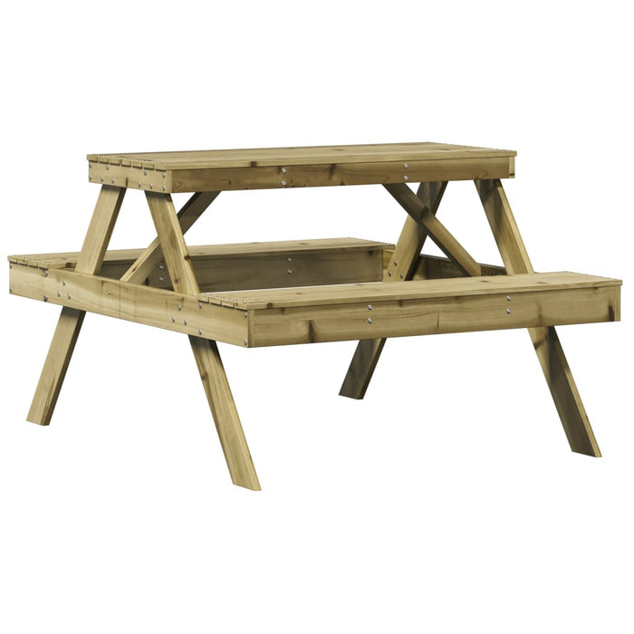 Tavolo da Picnic 105x134x75 cm in Legno Impregnato di Pino 832571