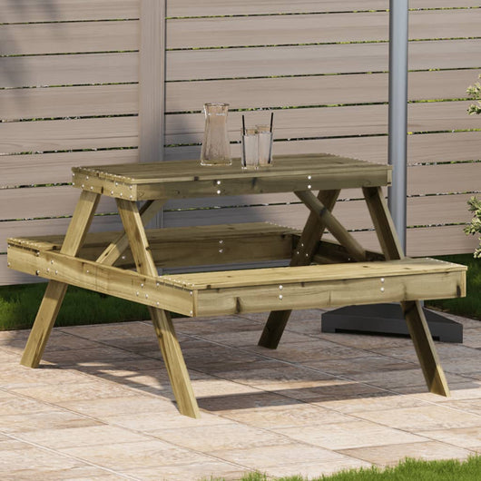 Tavolo da Picnic 105x134x75 cm in Legno Impregnato di Pino 832571