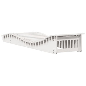 Lettini Prendisole 2pz Bianchi 205x60x31,5 Legno Massello Pino