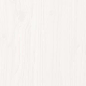 Lettino Prendisole Bianco 205x70x31,5 cm in Legno Massello Pino 832581