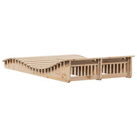 Lettino Prendisole 205x110x31,5 cm in Legno Massello di Pino