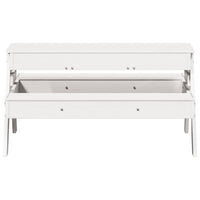 Tavolo Picnic con Sabbiera Bambini Bianco Legno Massello Pino 832593