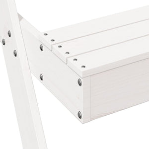 Tavolo Picnic con Sabbiera Bambini Bianco Legno Massello Pino 832593