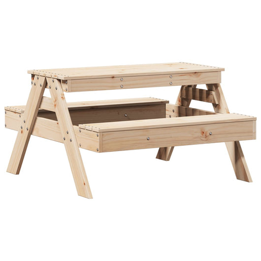 Tavolo da Picnic per Bambini 88x97x52 cm Legno Massello di Pino 832596