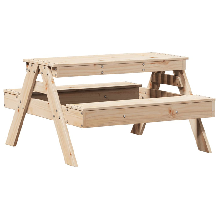 Tavolo da Picnic per Bambini 88x97x52 cm Legno Massello di Pino 832596