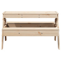 Tavolo da Picnic per Bambini 88x97x52 cm Legno Massello di Pino