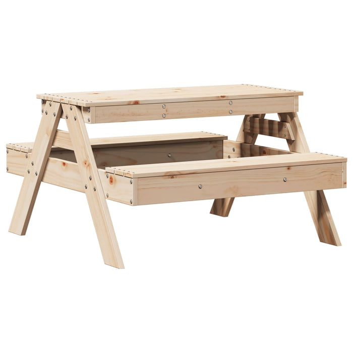 Tavolo da Picnic per Bambini 88x97x52 cm Legno Massello di Pino 832596