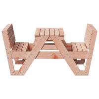 Tavolo da Picnic per Bambini 88x122x58cm Legno Massello Douglas 832604