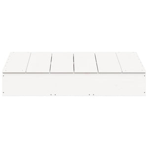 Sabbiera con Copertura Bianca 111x111x19,5 cm Massello di Pino