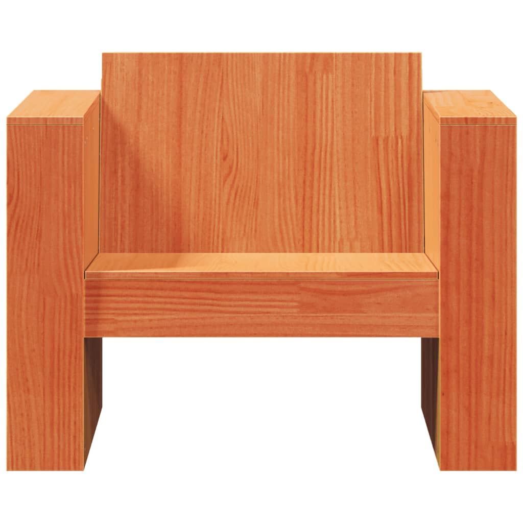 Divano da Giardino Marrone Cera 79x60x62 cm Legno Massello Pino 844623