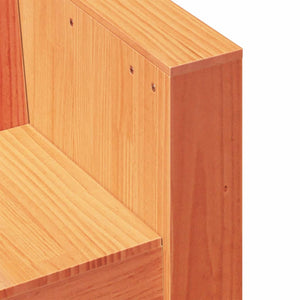 Divano Giardino 2 Posti-Sofa da Giardino-Divanetto da esterno Marrone Cera 134x60x62 cm Massello Pino