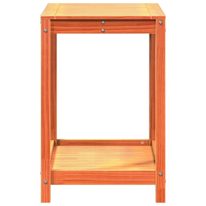 Tavolo Invasatura Ripiano Marrone Cera 82,5x50x75 Massello Pino