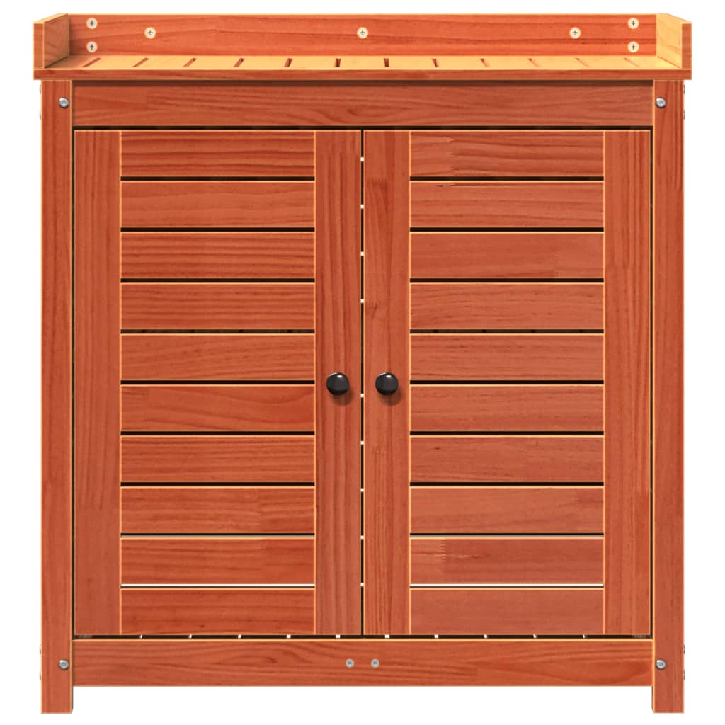 Tavolo Invaso con Ripiani Marrone 82,5x50x86,5 cm Massello Pino 844635