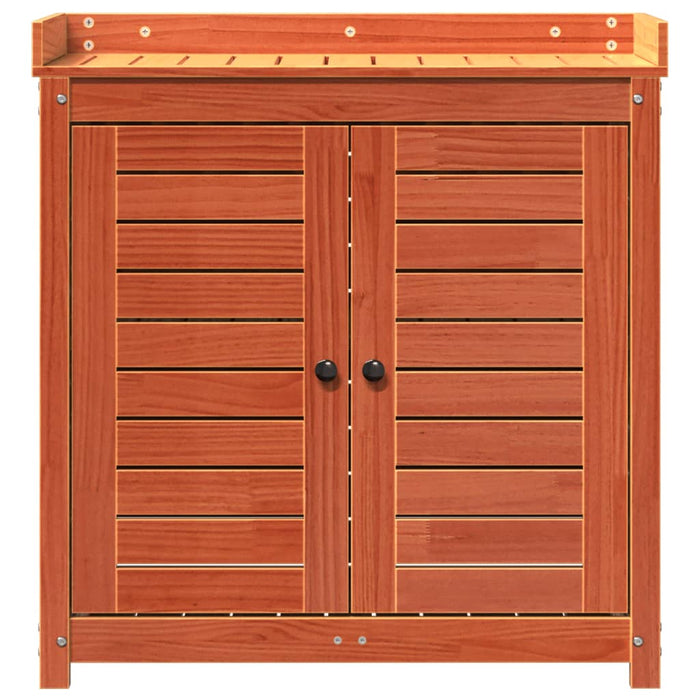 Tavolo Invaso con Ripiani Marrone 82,5x50x86,5 cm Massello Pino 844635