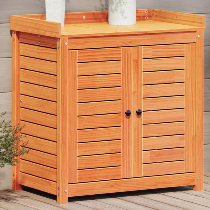 Tavolo Invaso con Ripiani Marrone 82,5x50x86,5 cm Massello Pino 844635