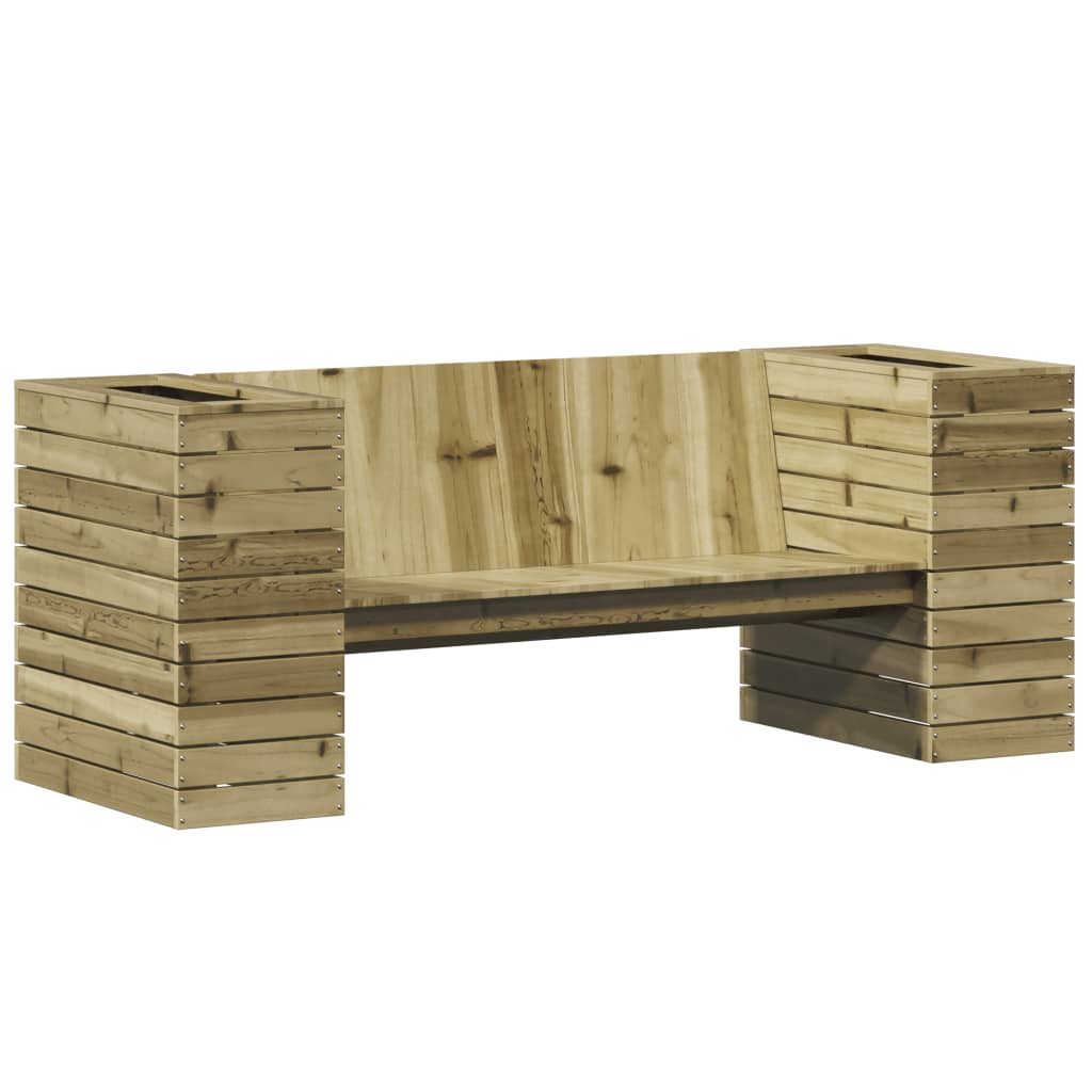 Panca con Fioriera 167,5x60x65 cm in Legno Impregnato di Pino 844644