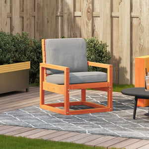 vidaXL Sedia da Giardino Marrone Cera 57,5x63x76cm Legno Massello Pino