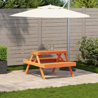 Tavolo da Picnic Marrone Cera 105x134x75 cm Legno Massello Pino 844649