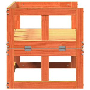 Panca Divano da Giardino Estensibile Marrone Cera Massello Pino