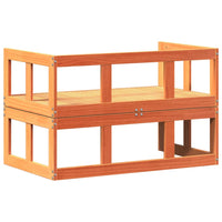 Panca Divano da Giardino Estensibile Marrone Cera Massello Pino 844659