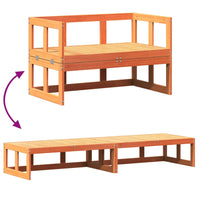 Panca Divano da Giardino Estensibile Marrone Cera Massello Pino 844659