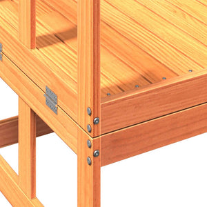 Panca Divano da Giardino Estensibile Marrone Cera Massello Pino