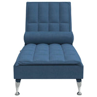 Chaise Longue Massaggi Cuscino a Rullo Blu in Tessuto 379449