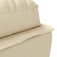 vidaXL Chaise Longue con Cuscini Crema in Tessuto