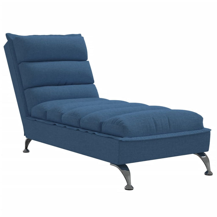Chaise Longue con Cuscini Blu in Tessuto 379474
