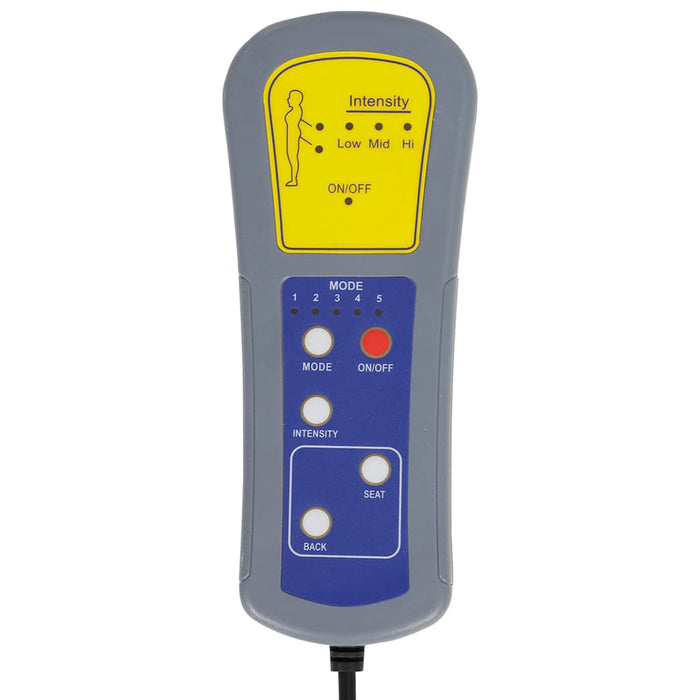 Chaise Longue Massaggi con Cuscini Grigio Scuro in Tessuto 379476