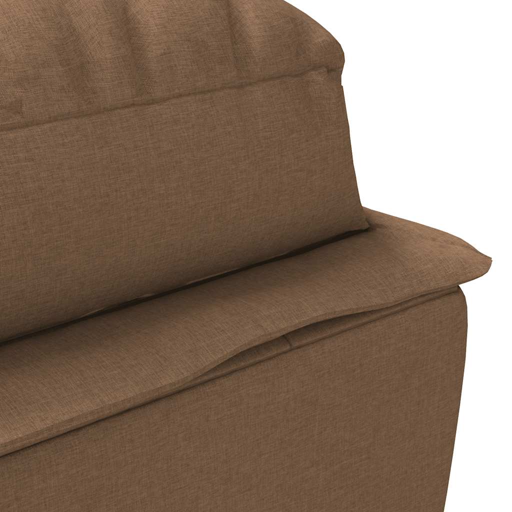 vidaXL Chaise Longue Massaggi con Cuscini Marrone in Tessuto