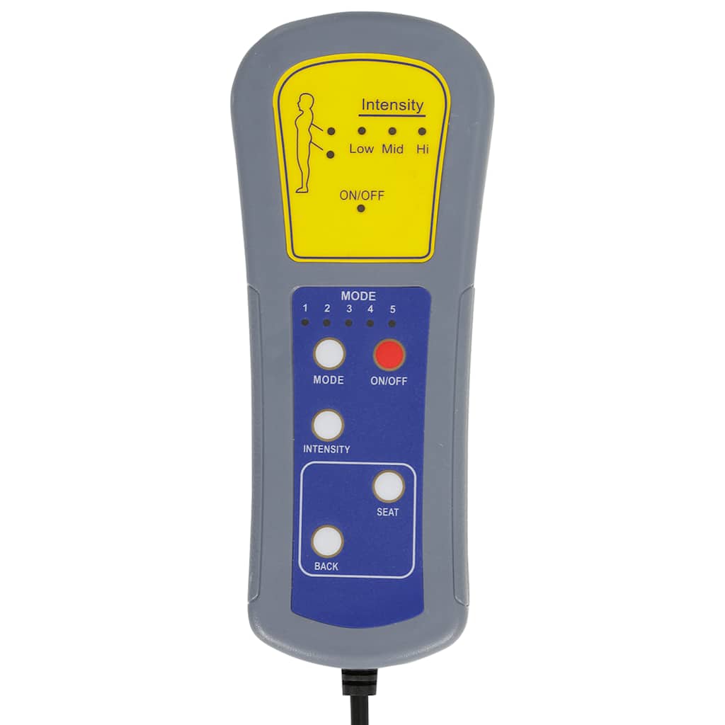 vidaXL Chaise Longue Massaggi con Cuscini Crema in Tessuto