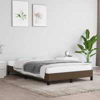 Giroletto senza Materasso-Struttura Letto Marrone Scuro 80x200 cm in Tessuto 507681