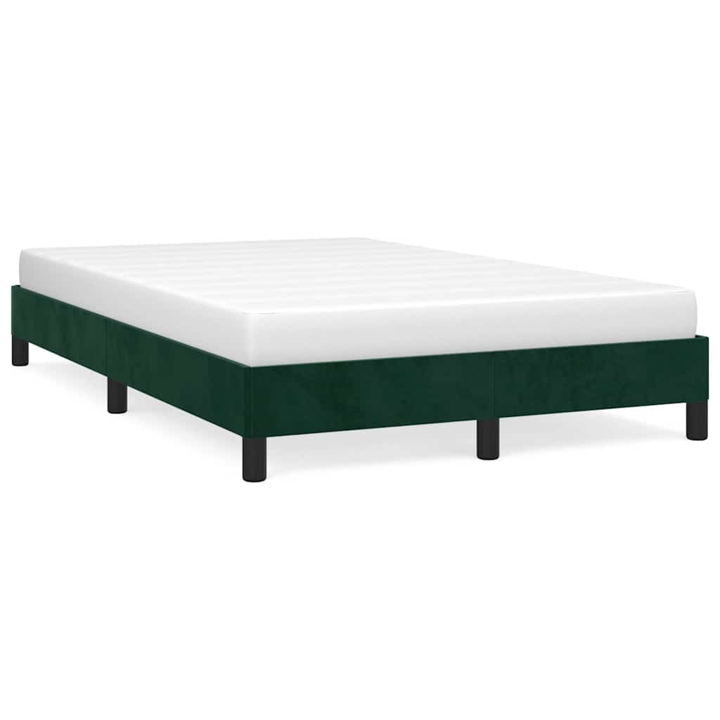 Giroletto senza Materasso-Struttura Letto Verde Scuro 120x190 cm Velluto 721148