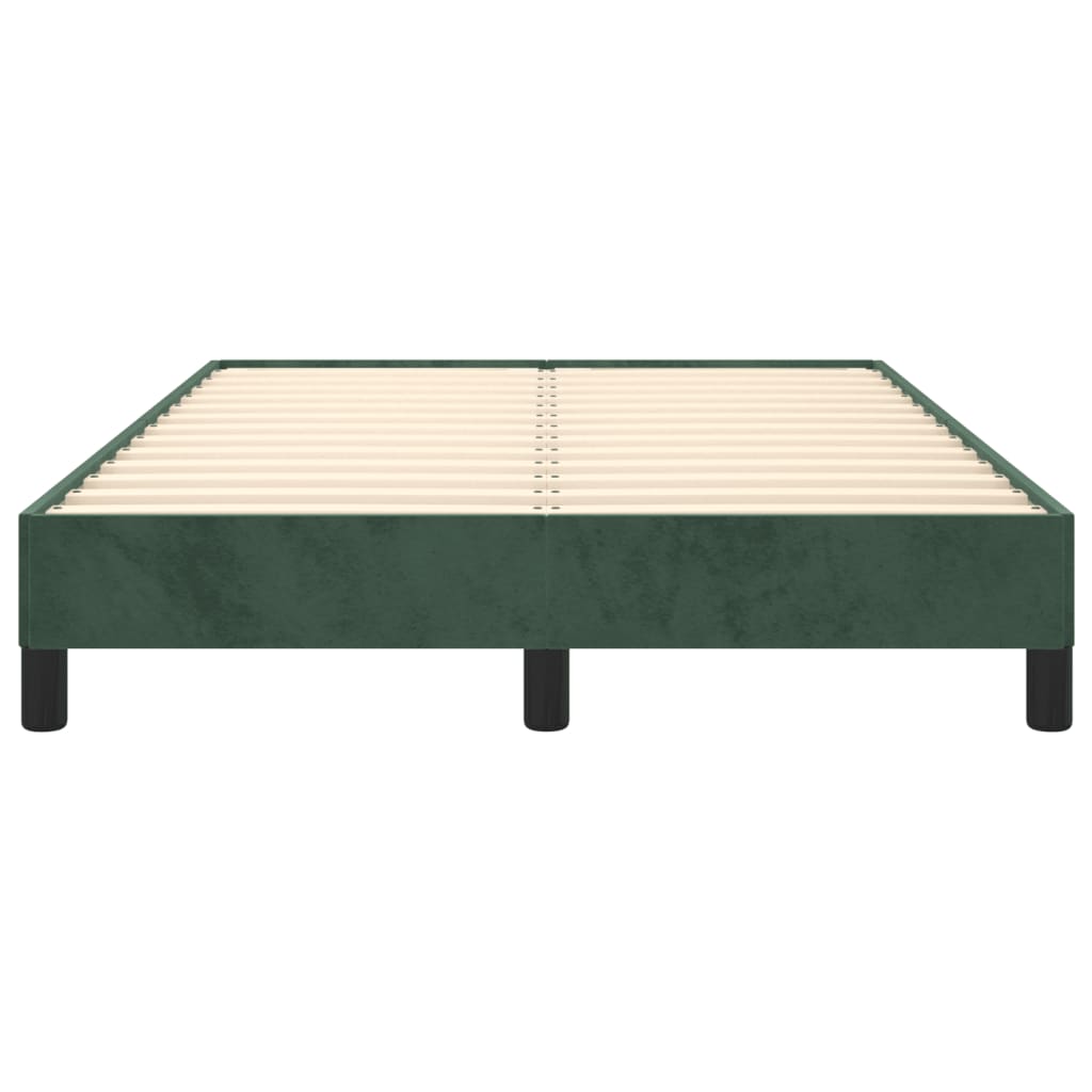 Giroletto senza Materasso-Struttura Letto Verde Scuro 120x190 cm Velluto 721148