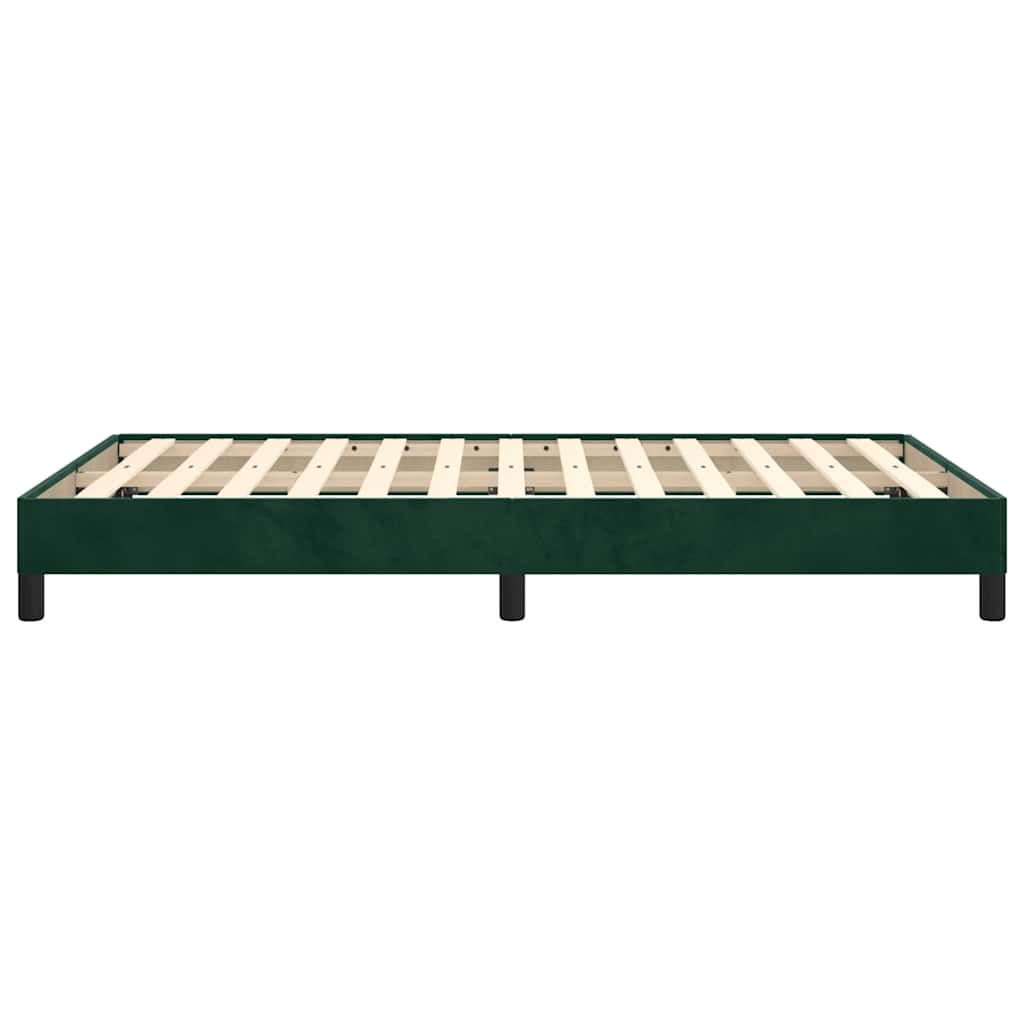 Giroletto senza Materasso-Struttura Letto Verde Scuro 120x190 cm Velluto 721148