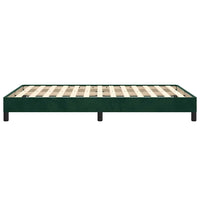 Giroletto senza Materasso-Struttura Letto Verde Scuro 120x190 cm Velluto 721148