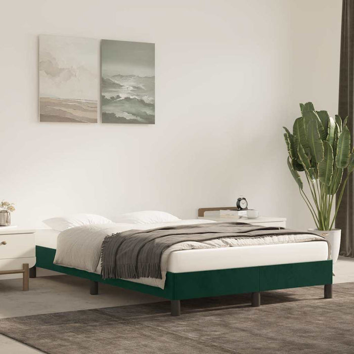 Giroletto senza Materasso-Struttura Letto Verde Scuro 120x190 cm Velluto 721148