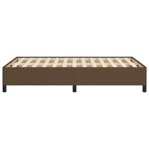 Giroletto senza Materasso-Struttura Letto Marrone Scuro 80x200 cm in Tessuto 263695